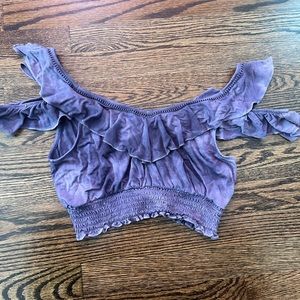 American Eagle cropped off the shoulder top size s